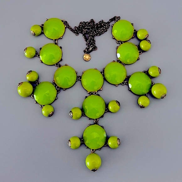 J. Crew Bubble Long Necklace Bib Y2K - Picture 4 of 5